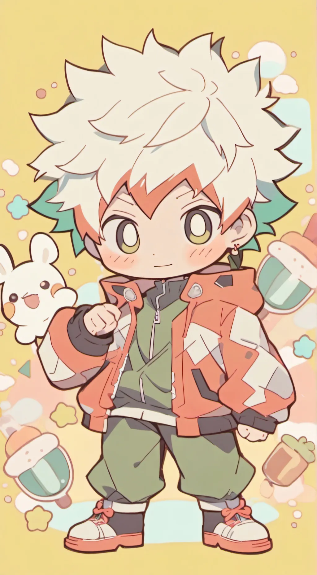 ai character: bakugo+livro  background