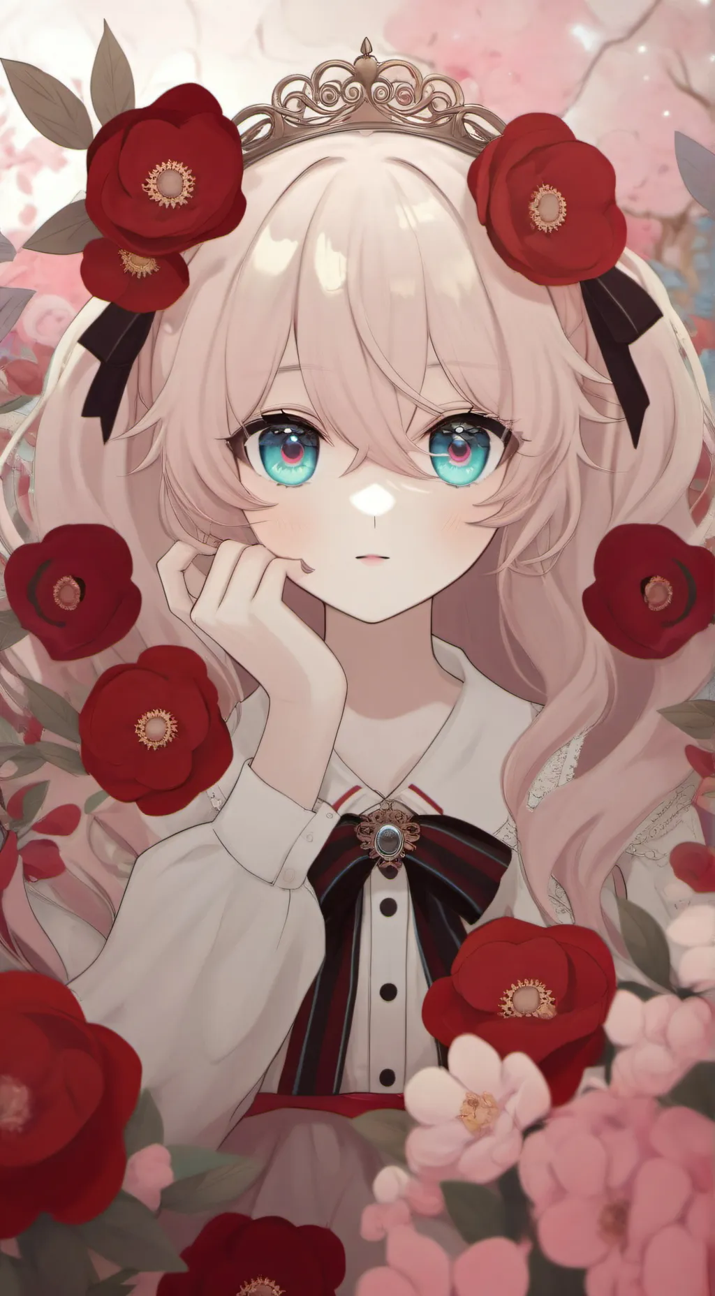 ai character: T Christmas Booksh background