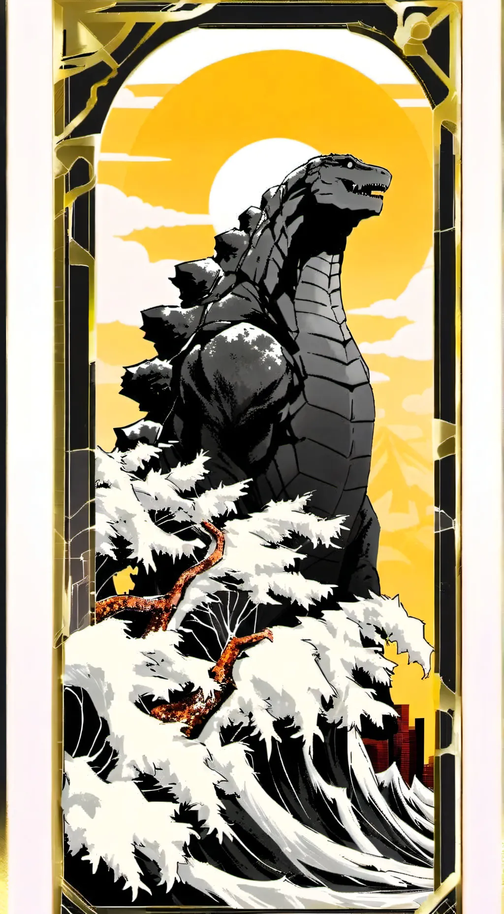 ai character: kaiju universe  background
