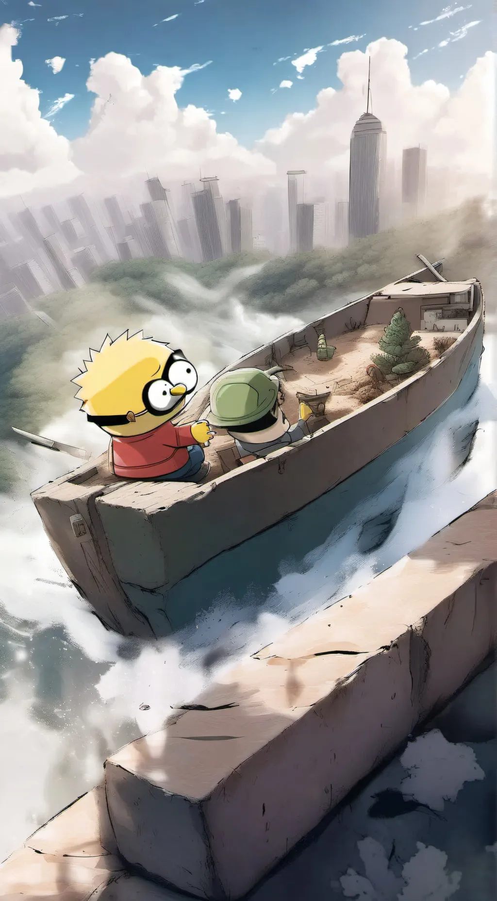 ai character: big city greens  background