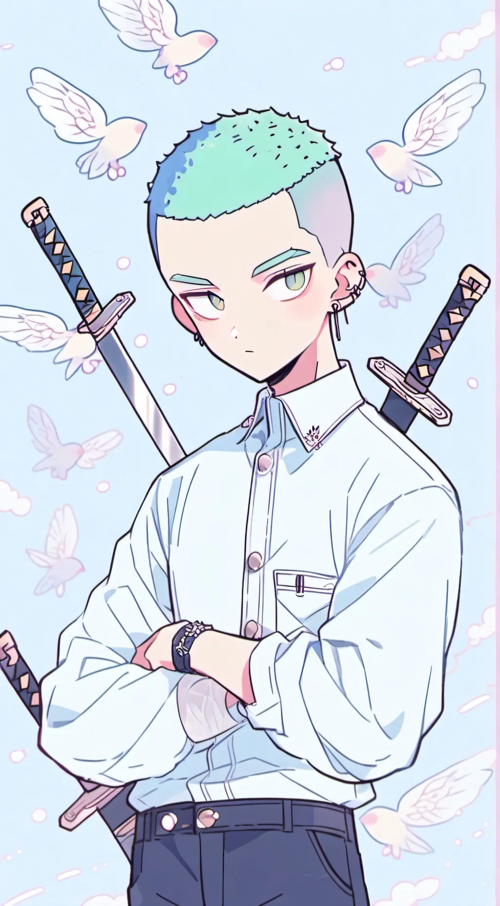 ai character: zoro background