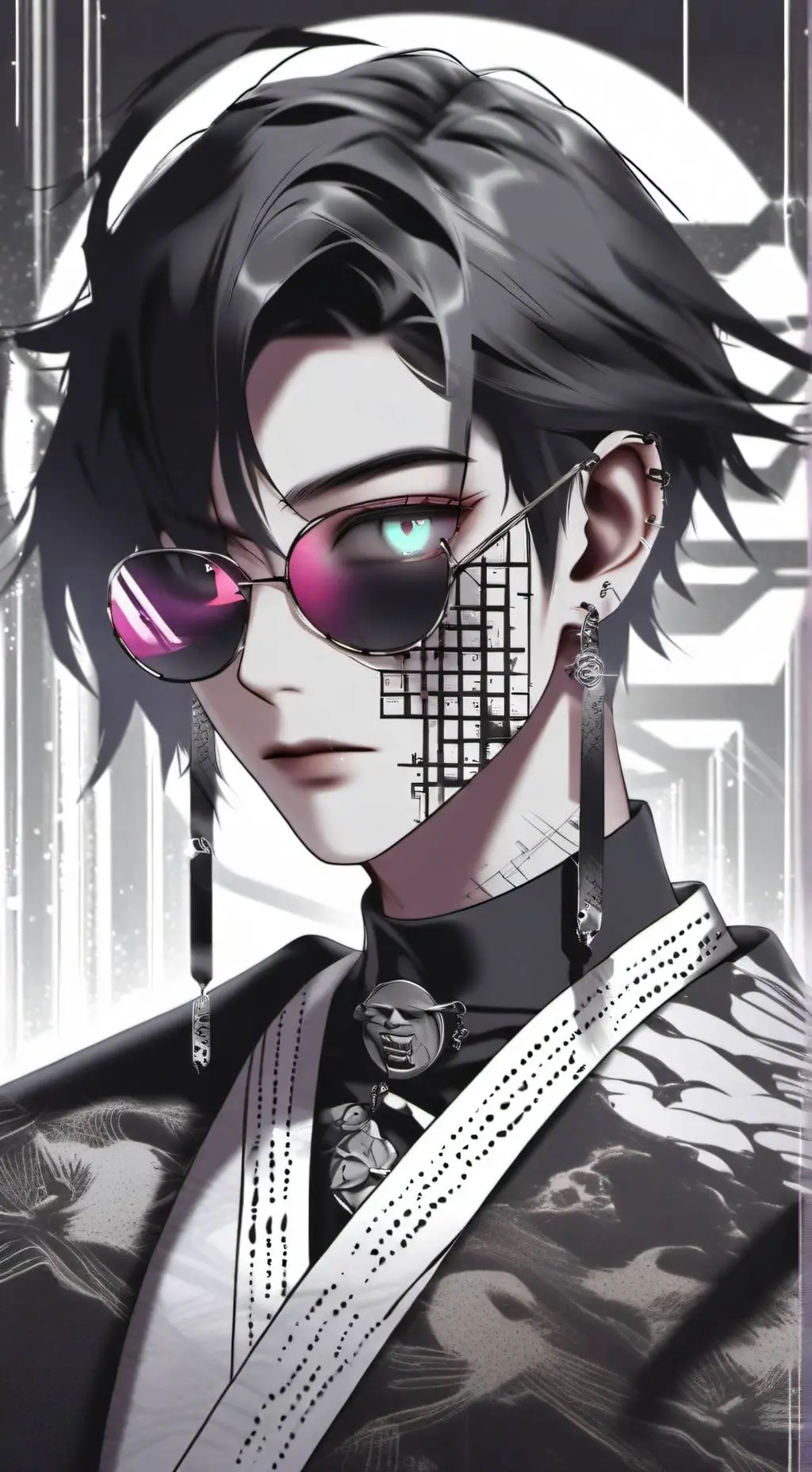 ai character: GLITCH background