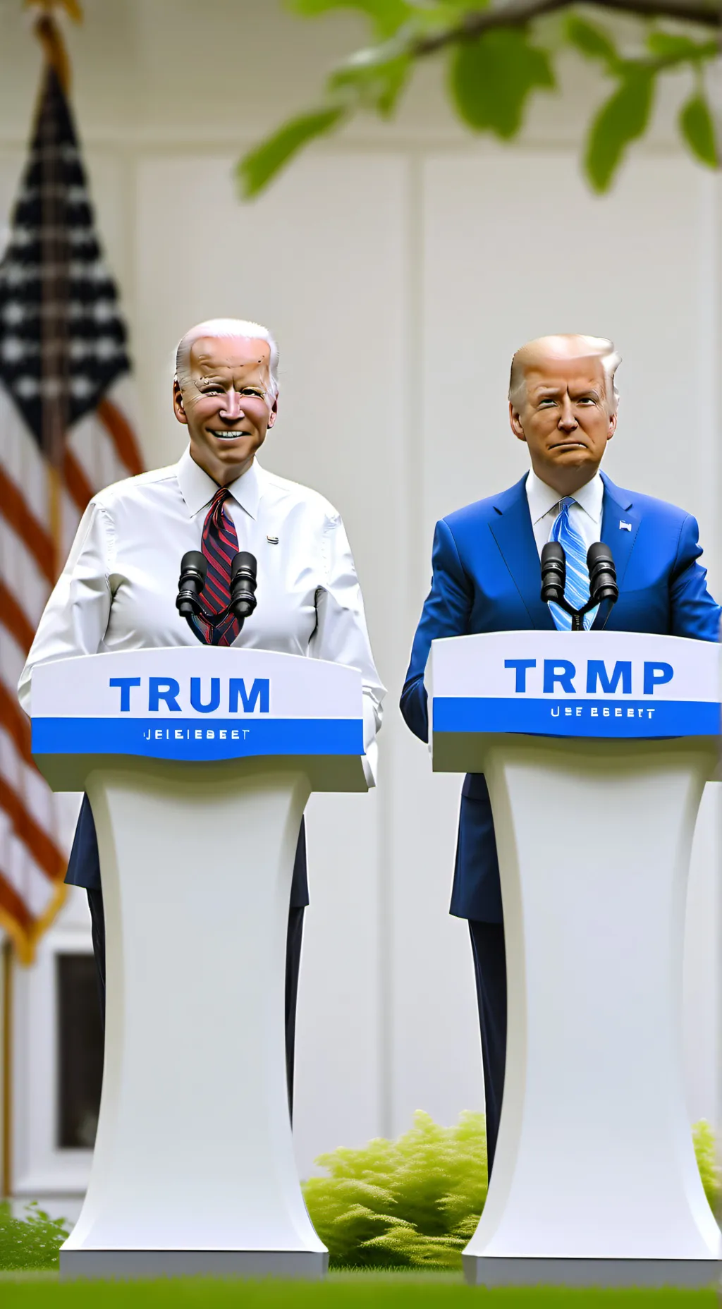 ai character: Biden versus trump background