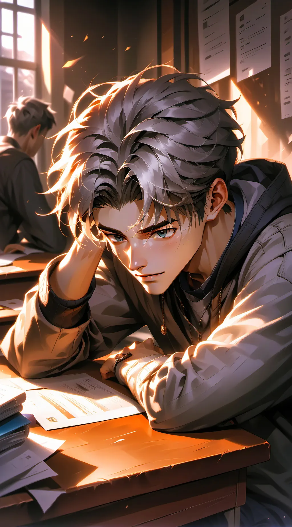ai character: The Distracted Colleague background