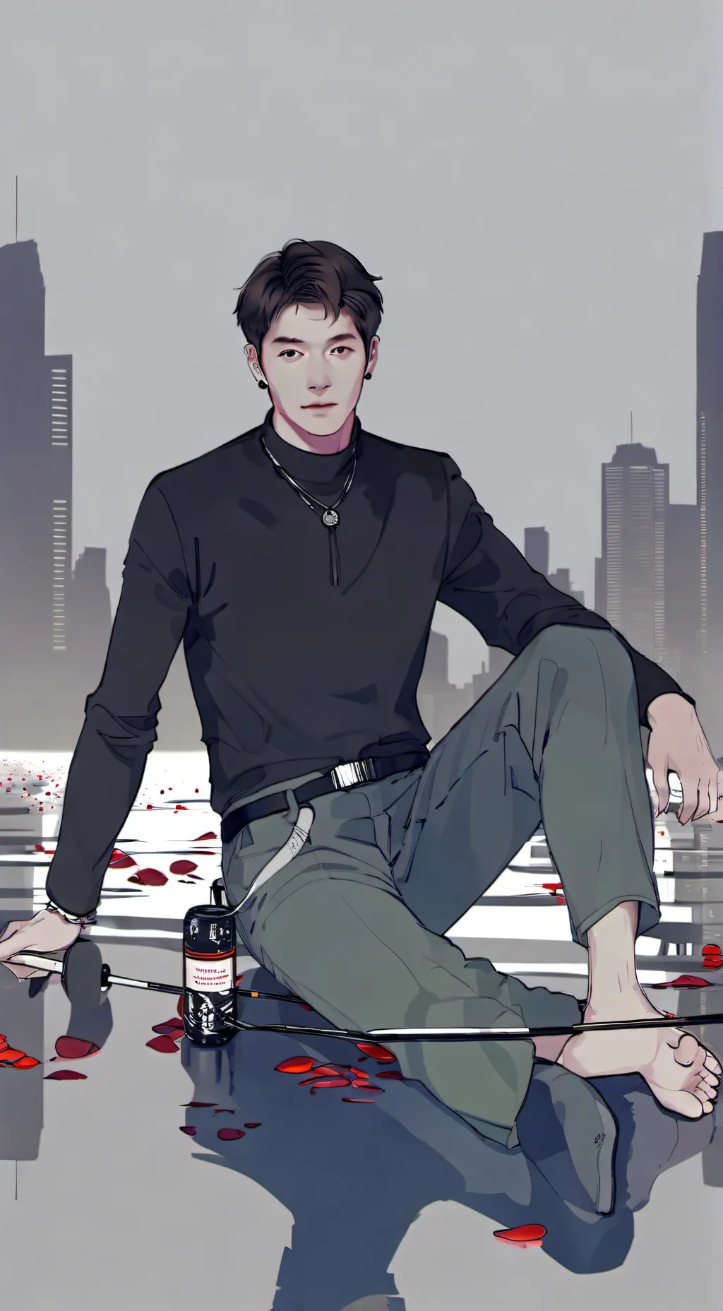 ai character: 001 X 456 background