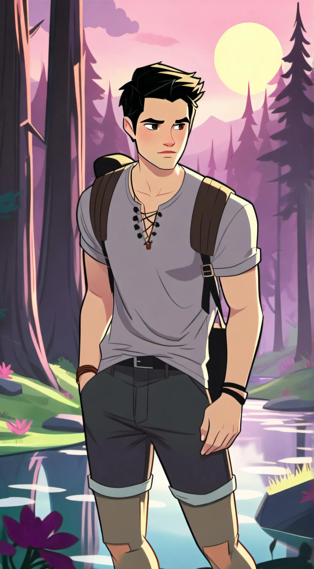 ai character: jacob black background