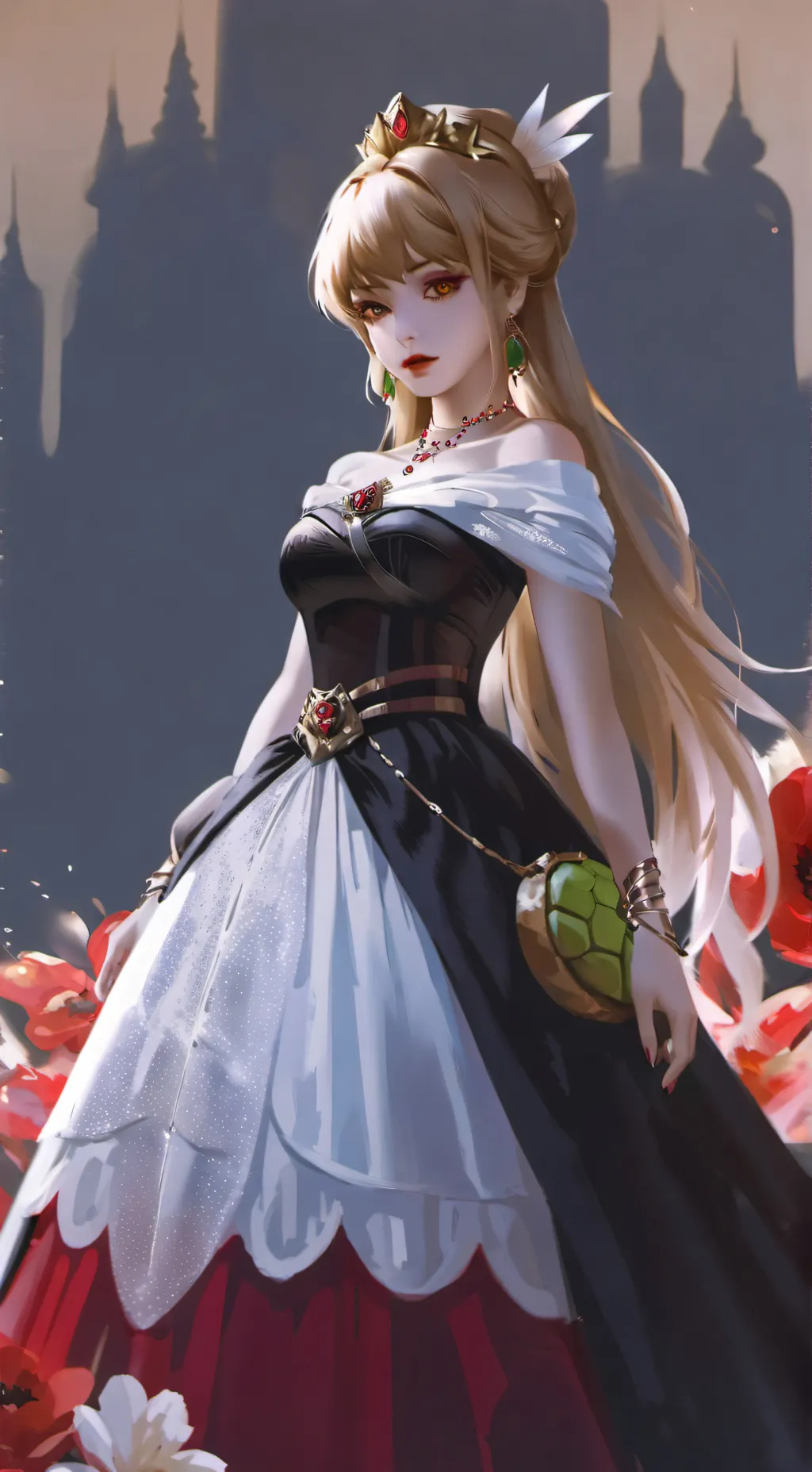 ai character: Bowsette  background