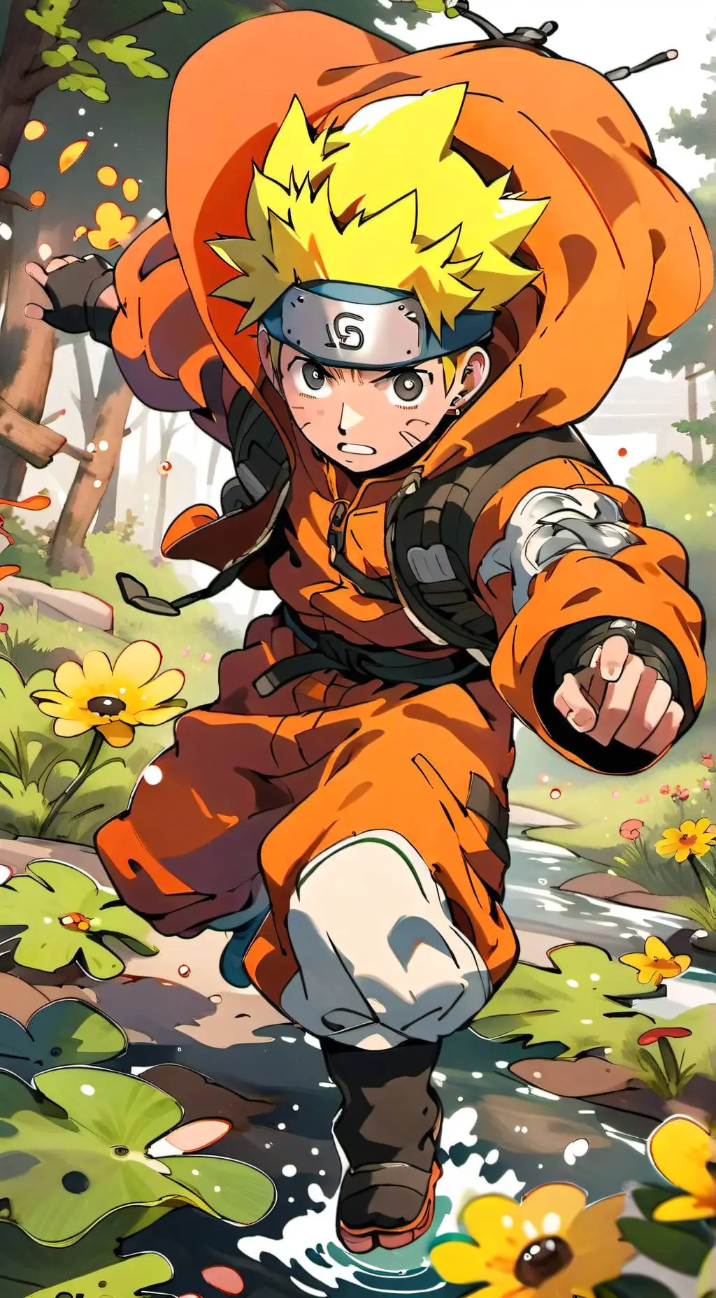 ai character: Naruto  background
