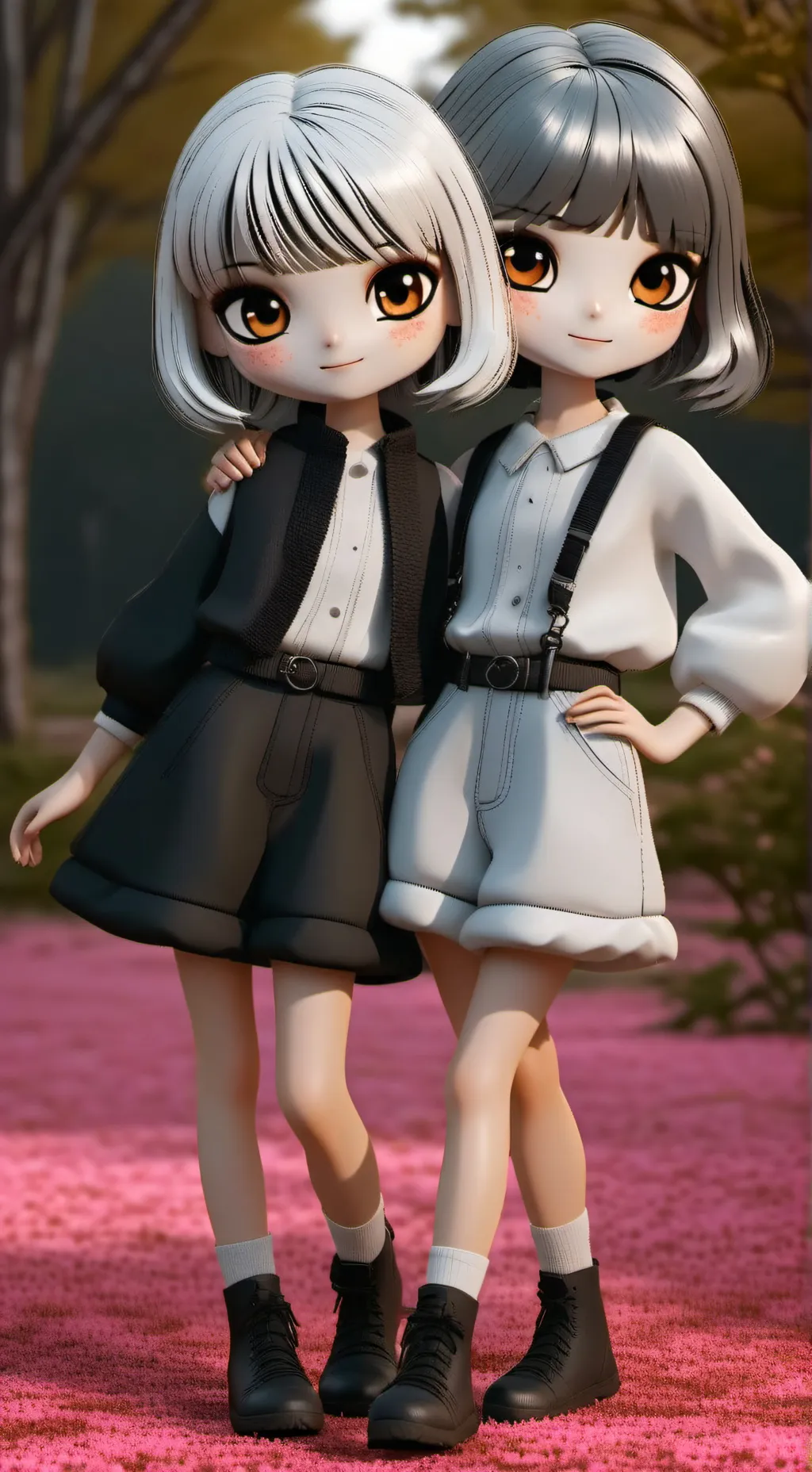 ai character: ghost sisters  background