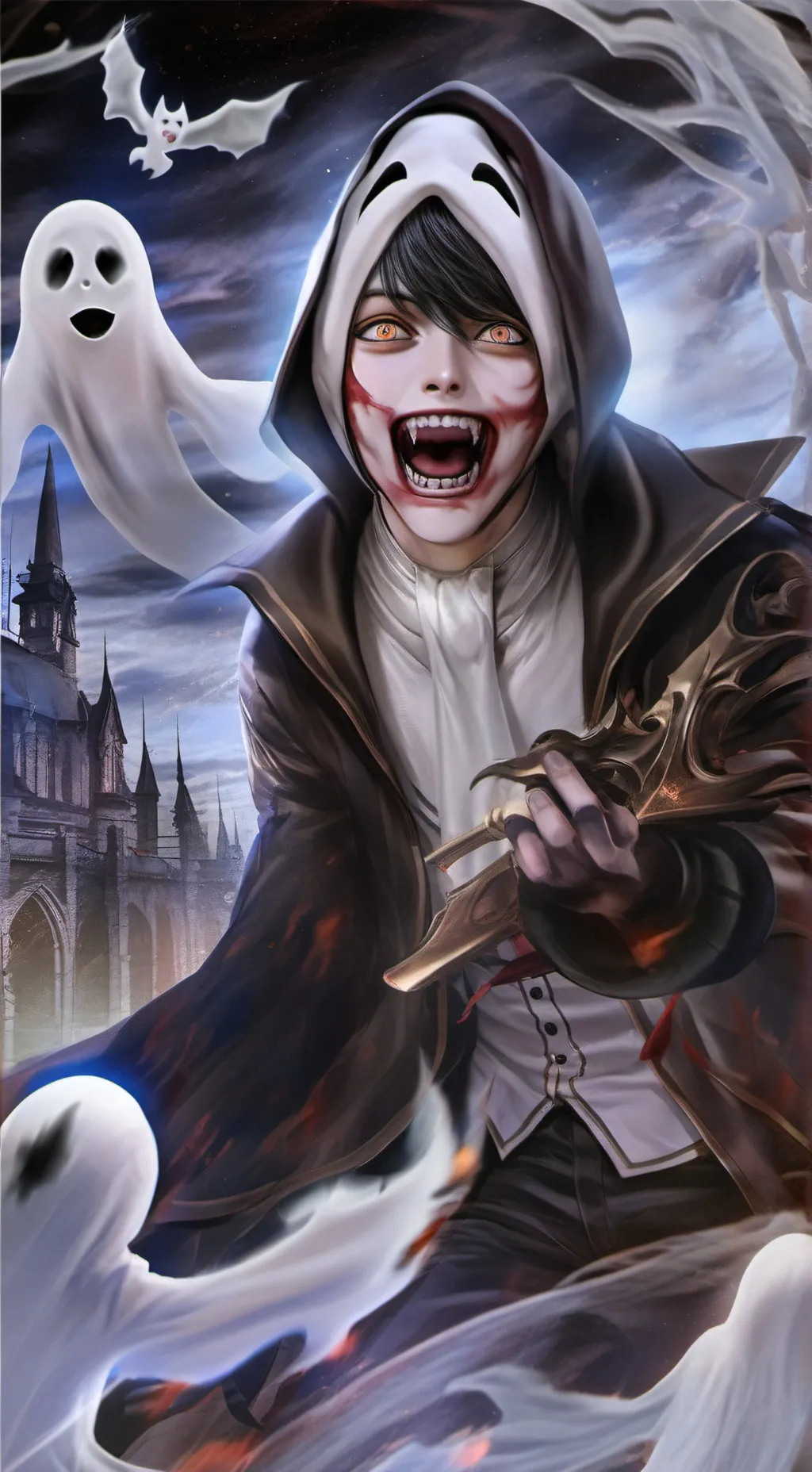 ai character: ghostface background