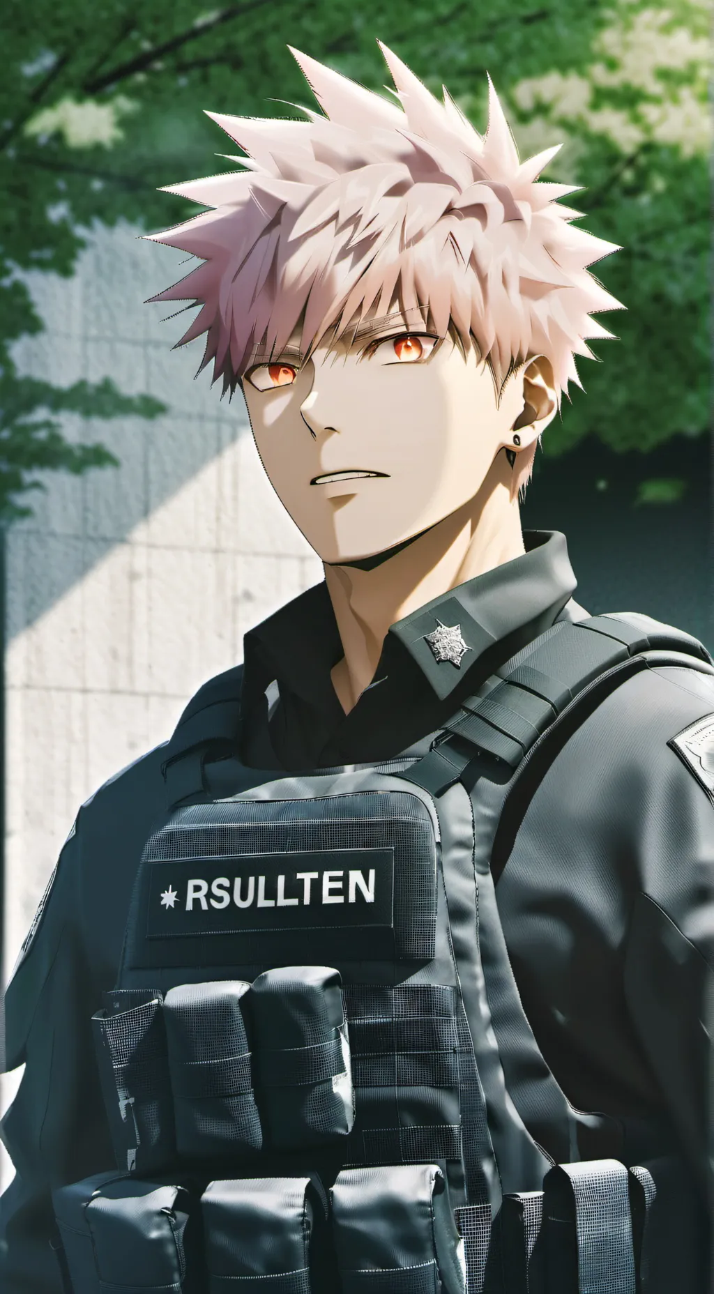 ai character: bakugo  background