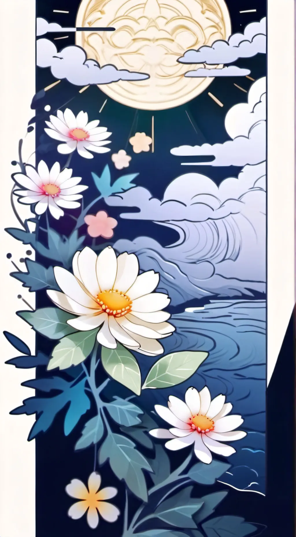 ai character: Moonflower background