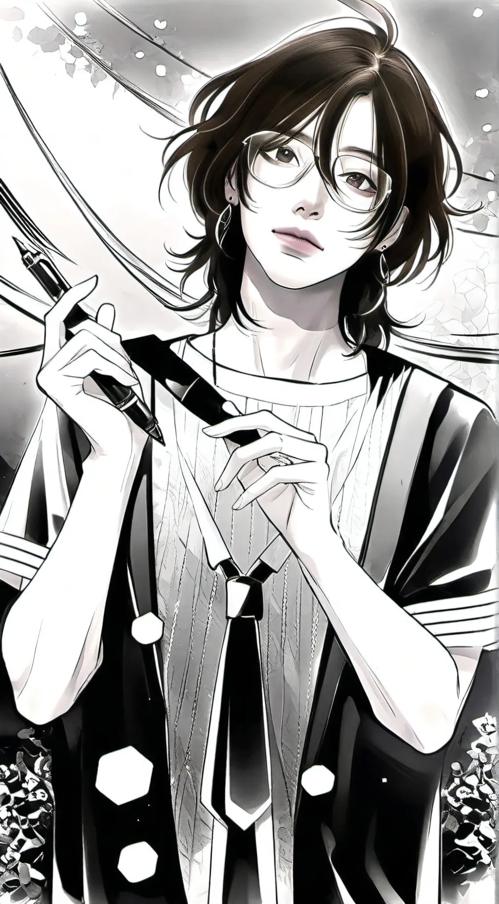 ai character: H-U-N-J-I-N <3 background