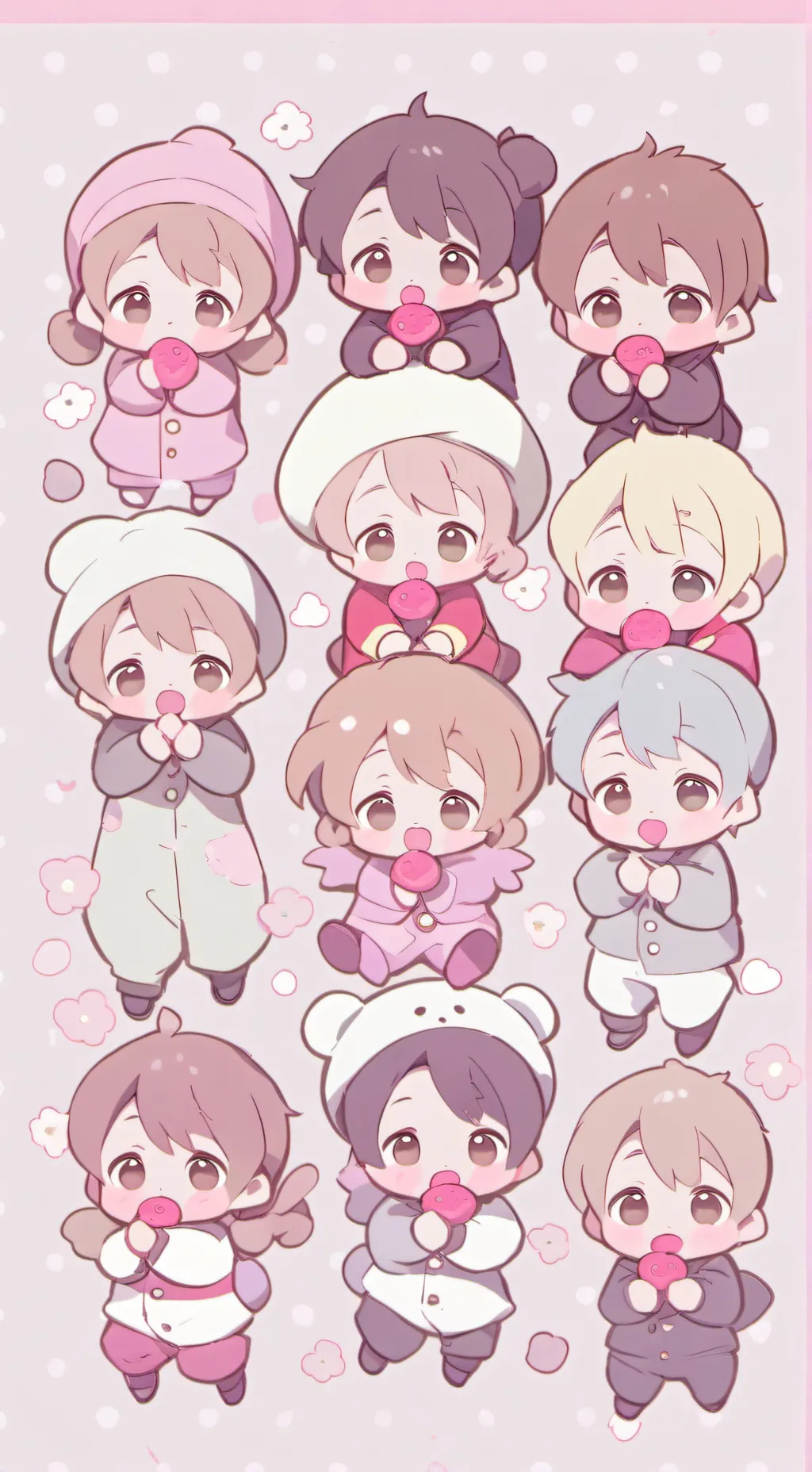 ai character: 16 babys background