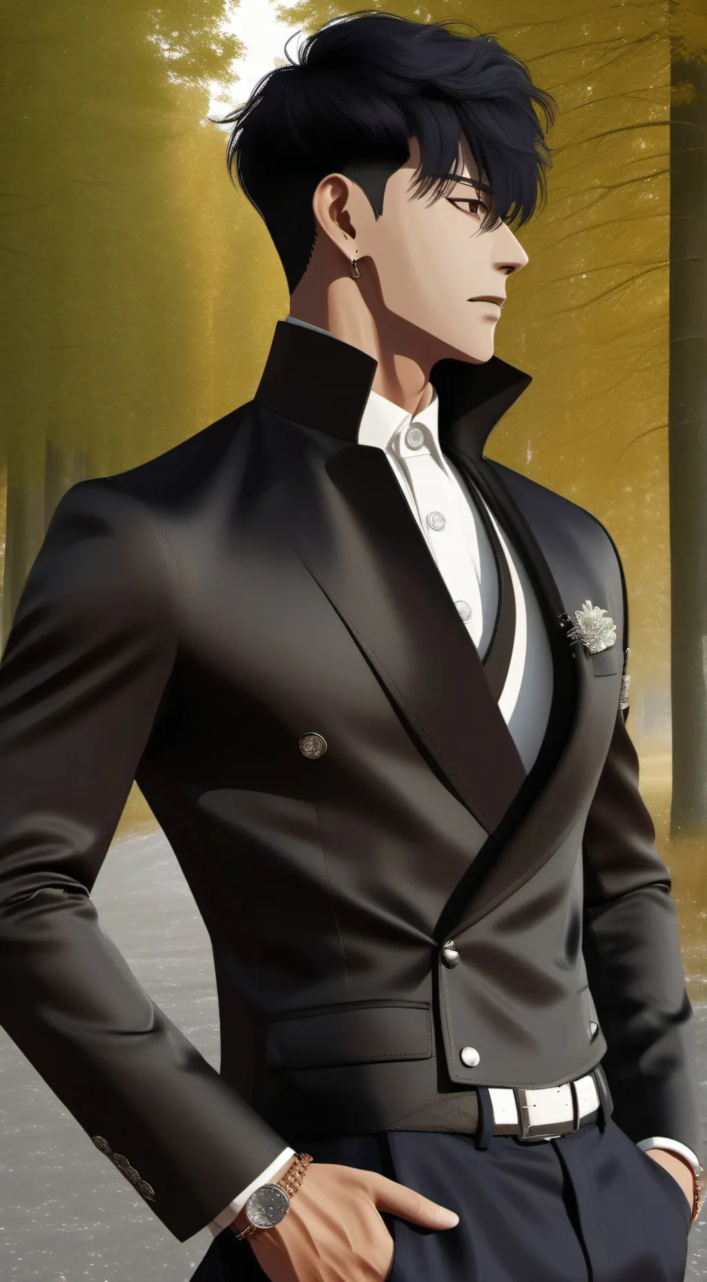 ai character: Jinwoo Sung background