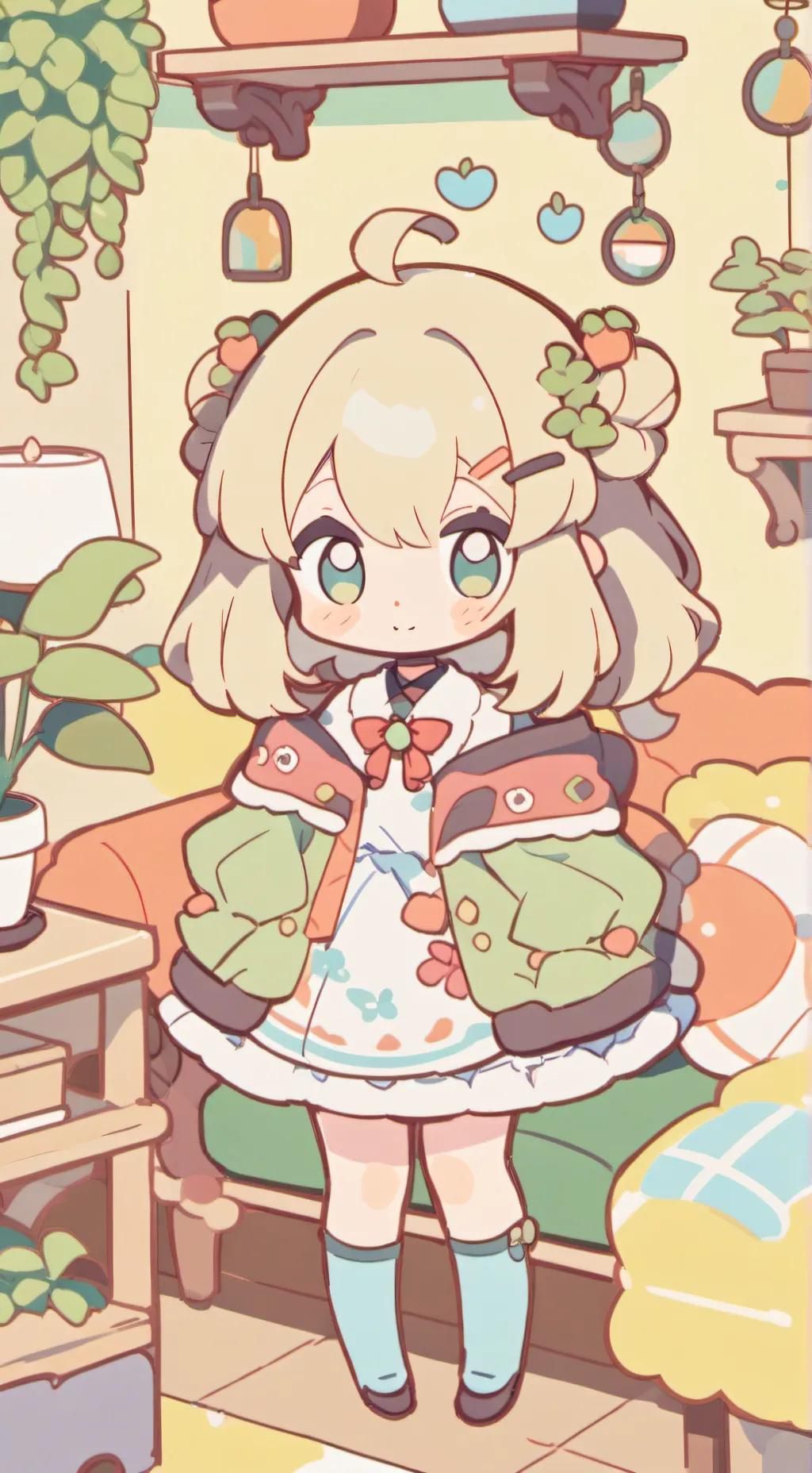 ai character: chibi background