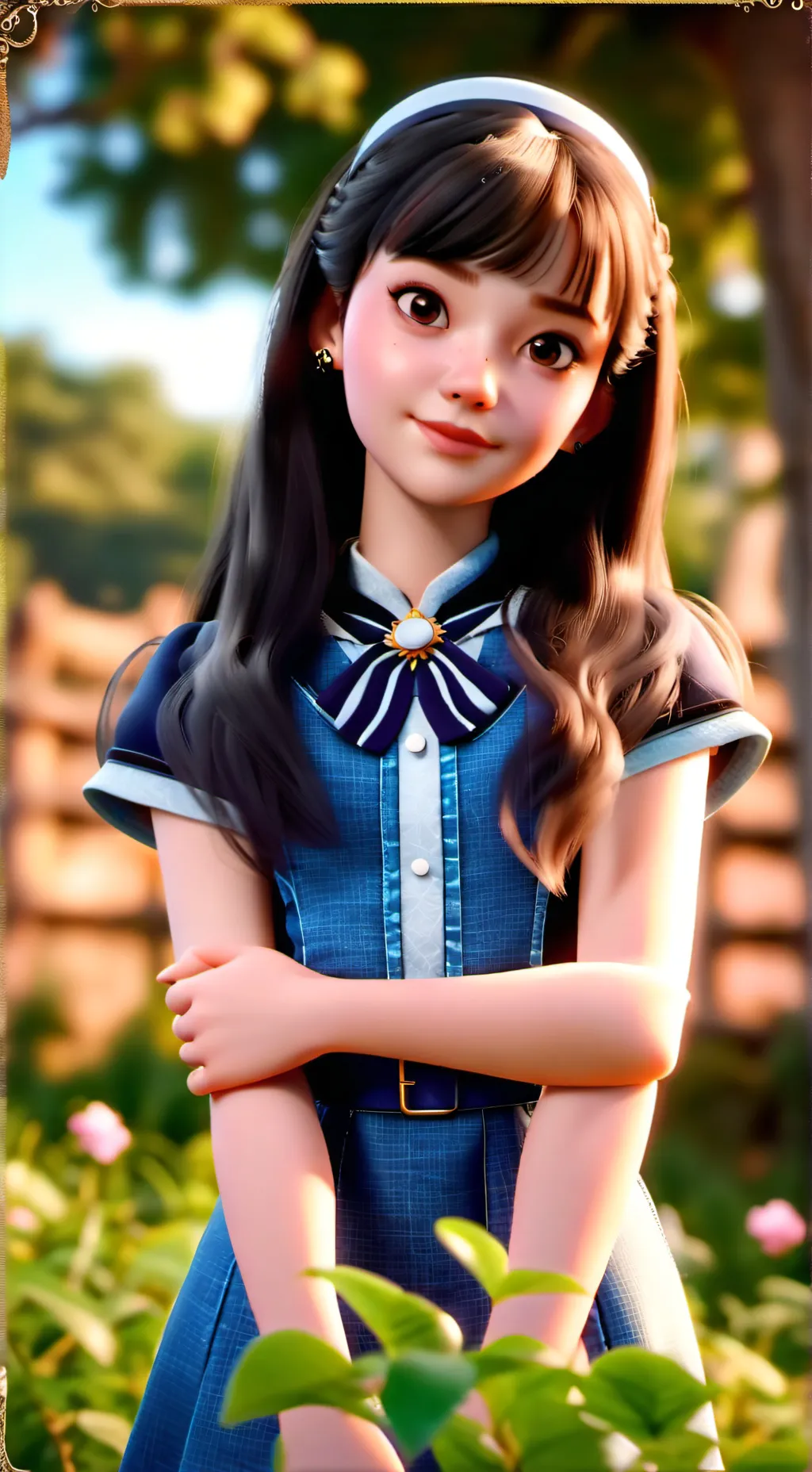 ai character: Violet  background