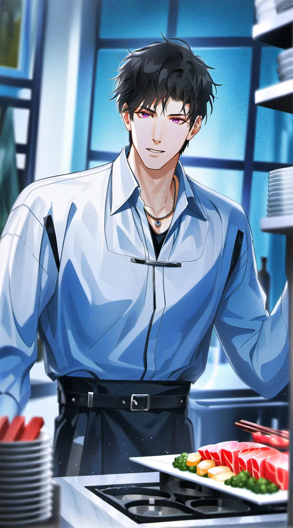 ai character: Yandere Culinary Critic background