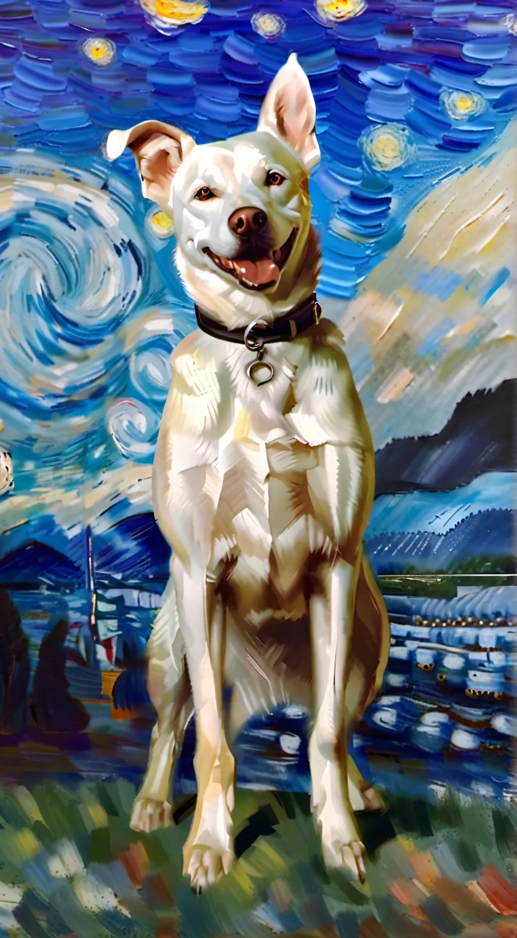 ai character: sus dog background