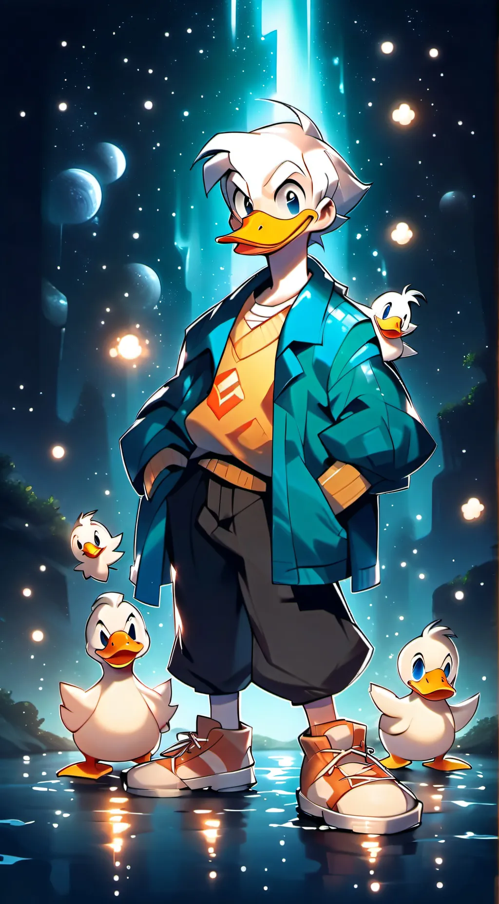 ai character: DuckTales  background