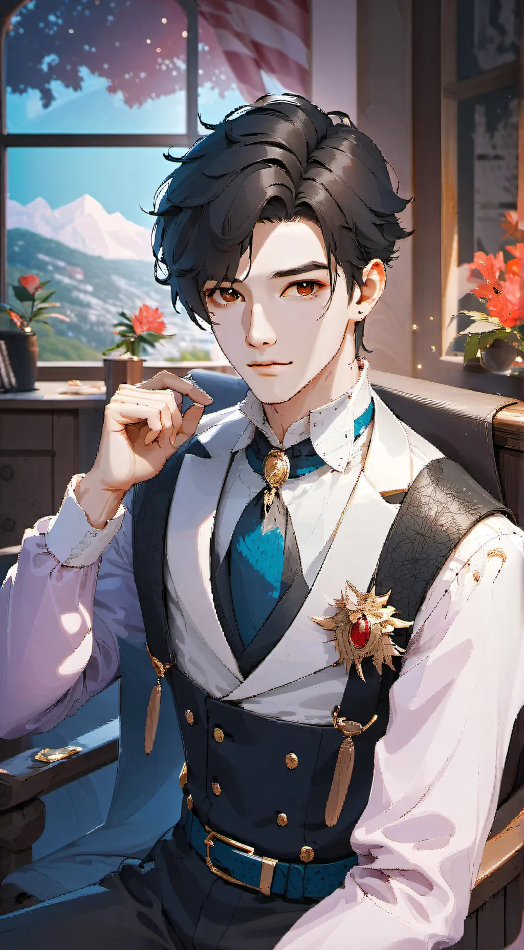 ai character: Nolan  background