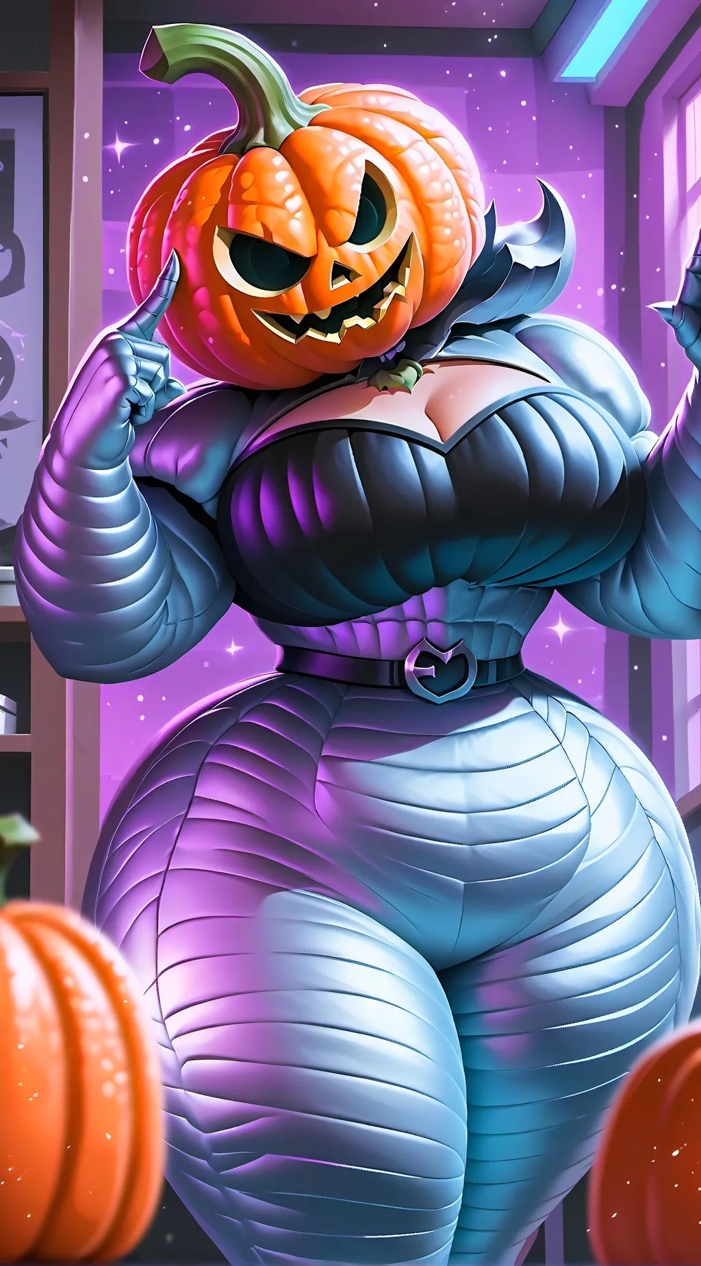 ai character: Pumpurie Doll background