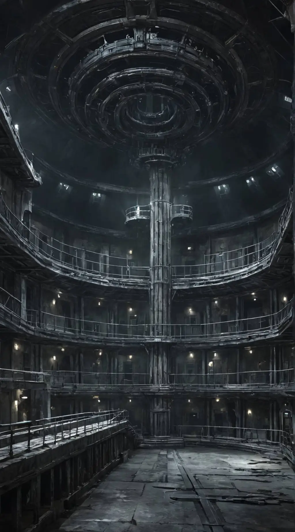 ai character: Space prison background