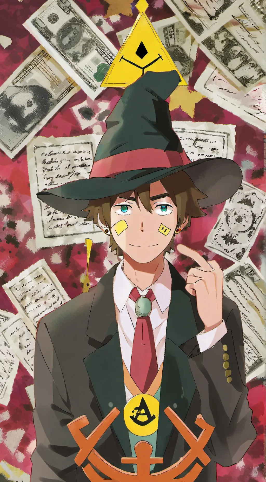 ai character: Bill cipher background