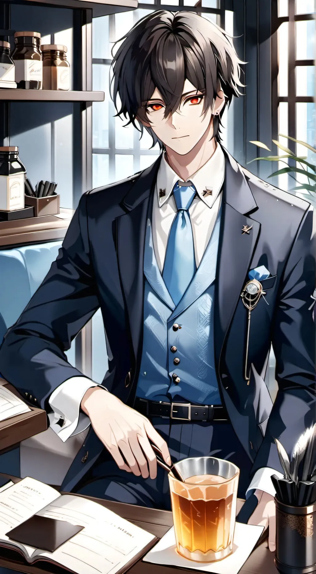 ai character: Lucas  background