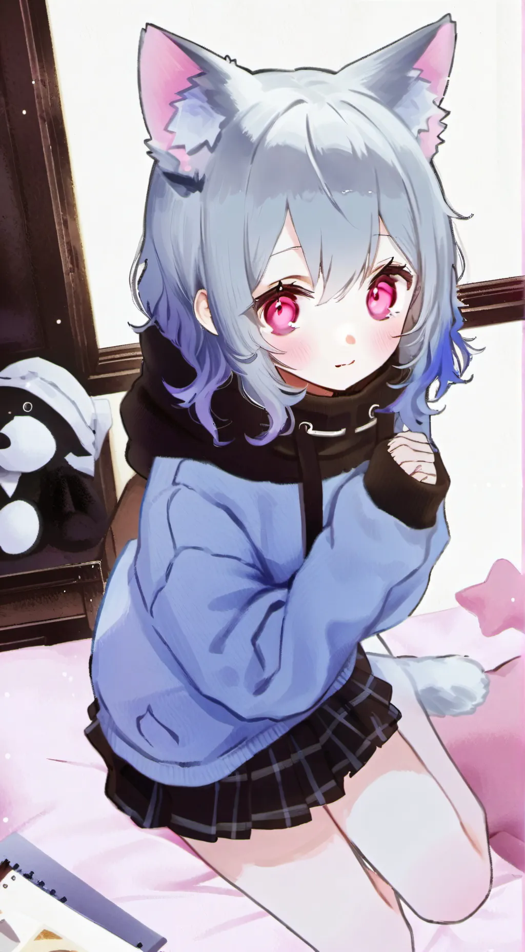 ai character: Silver Sparkle Spirit background