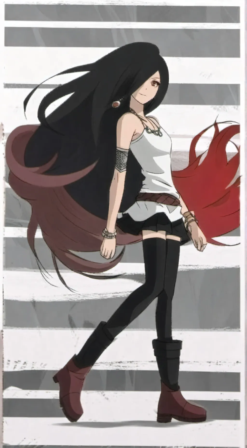 ai character: Raven gravity rush background