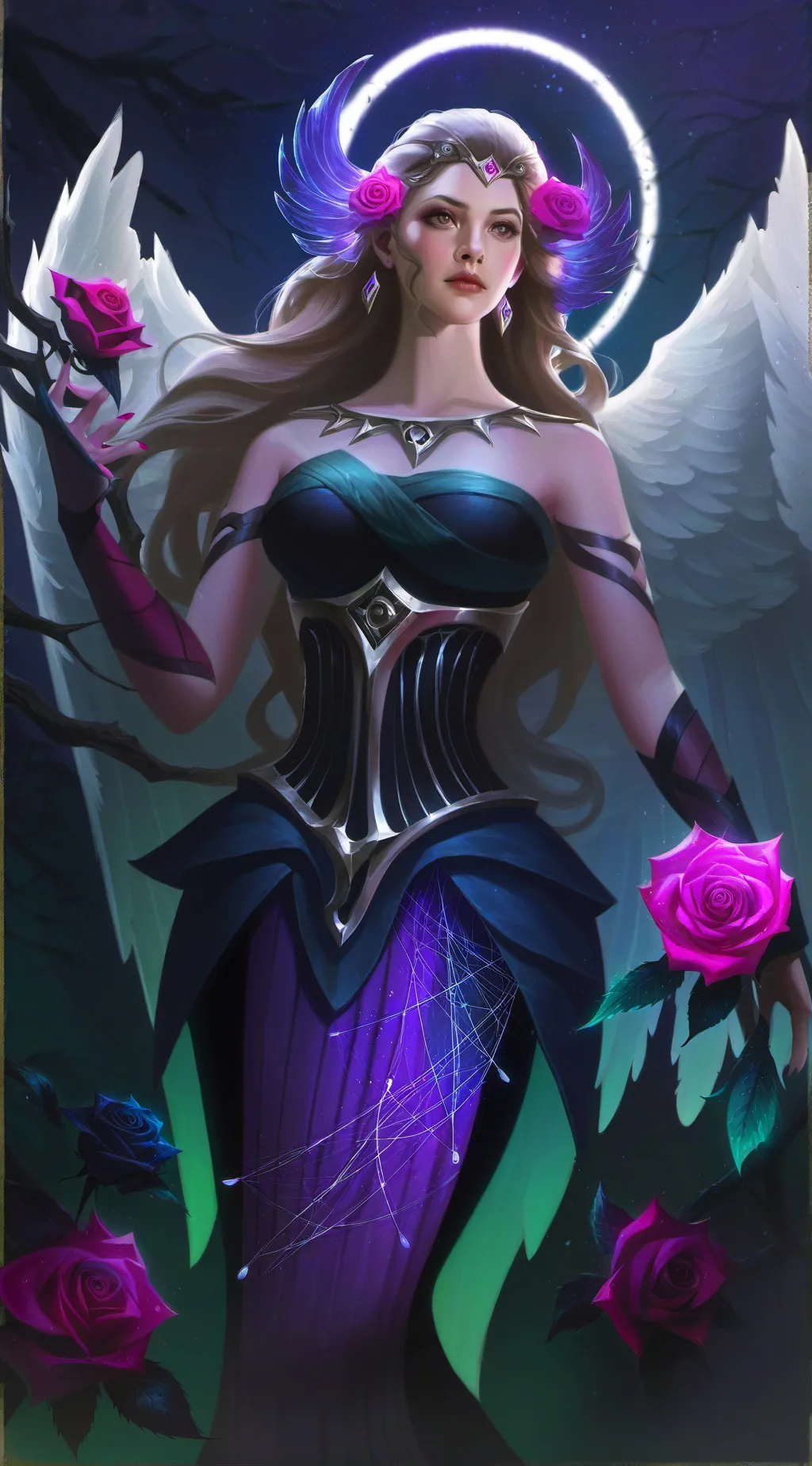 ai character: Lunaurora background