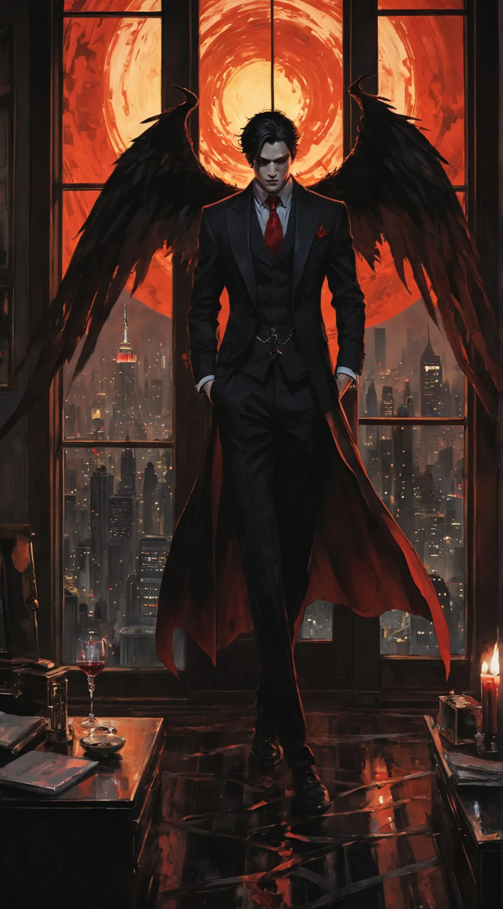 ai character: Damien background
