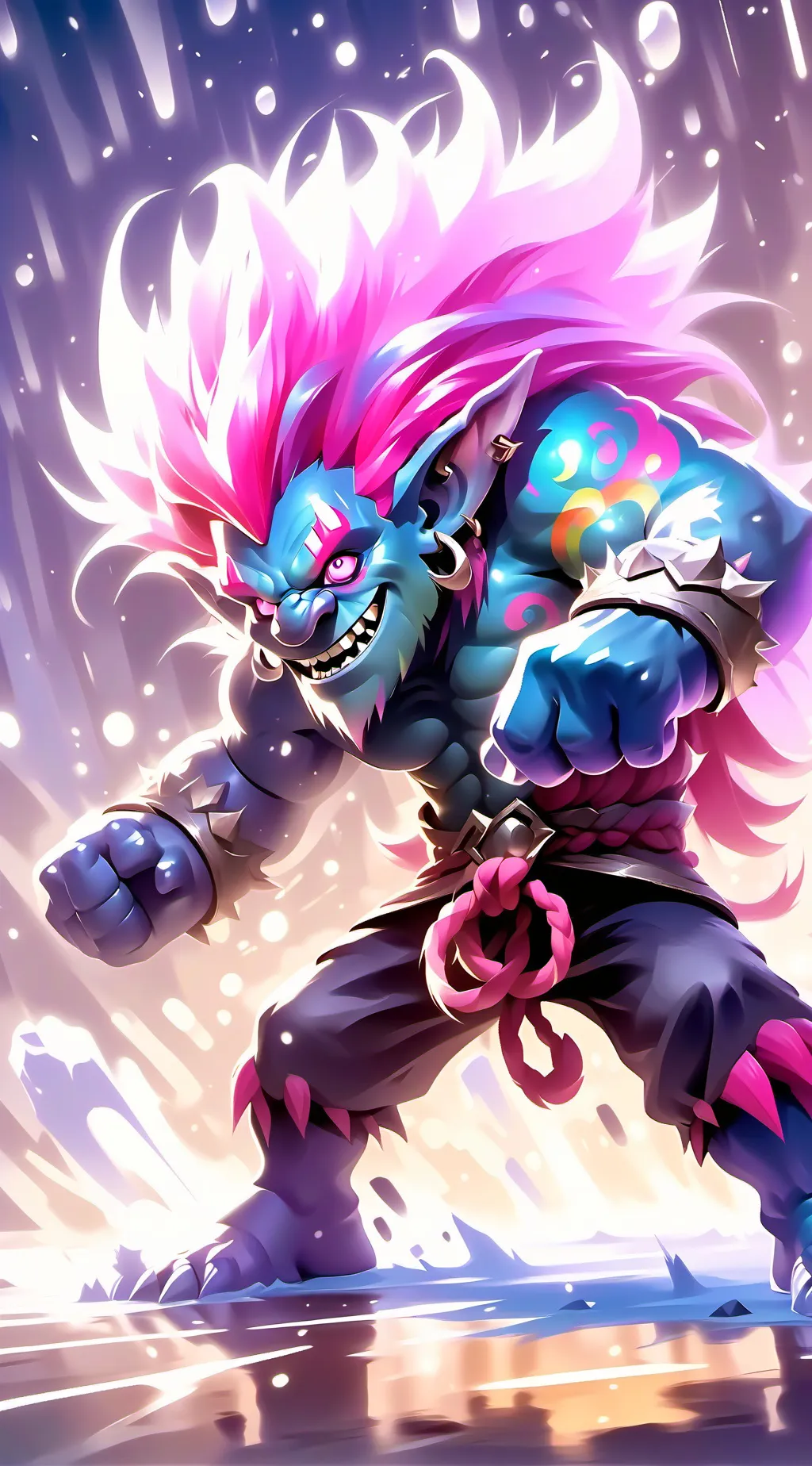 ai character: Trolls fight  background