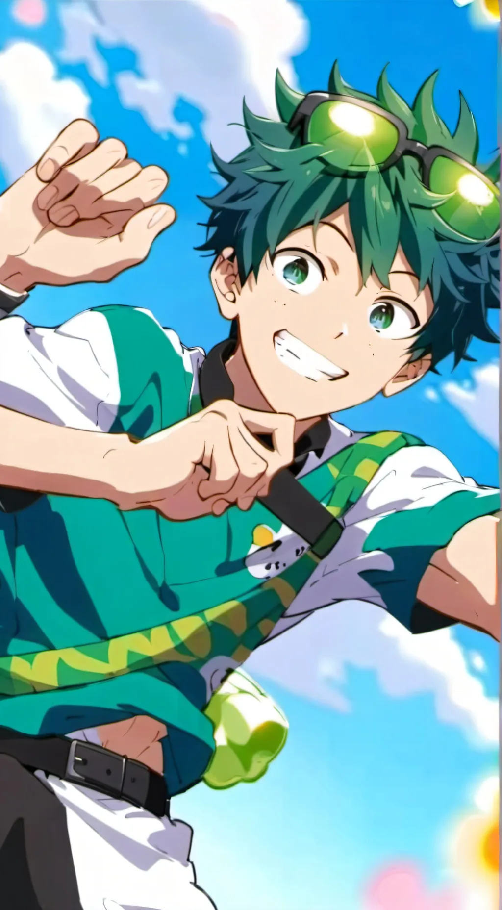 ai character: Izuku midorya  background