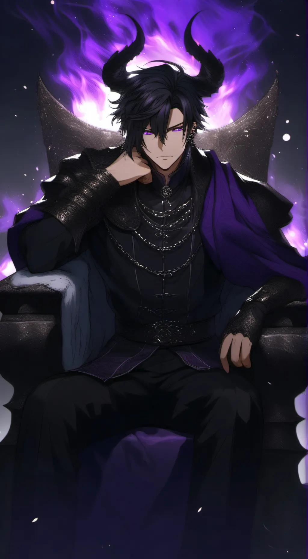 ai character: Lucifer Hellfire background