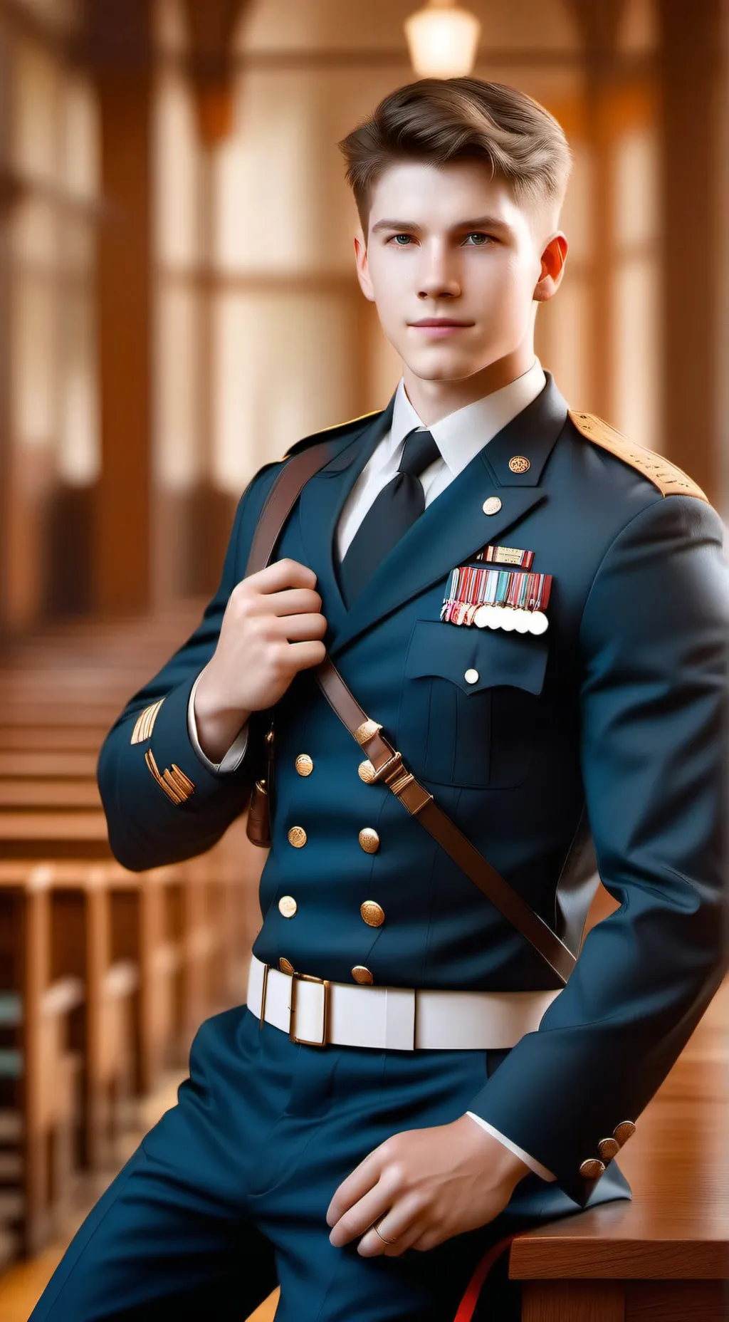 ai character: strict military da background