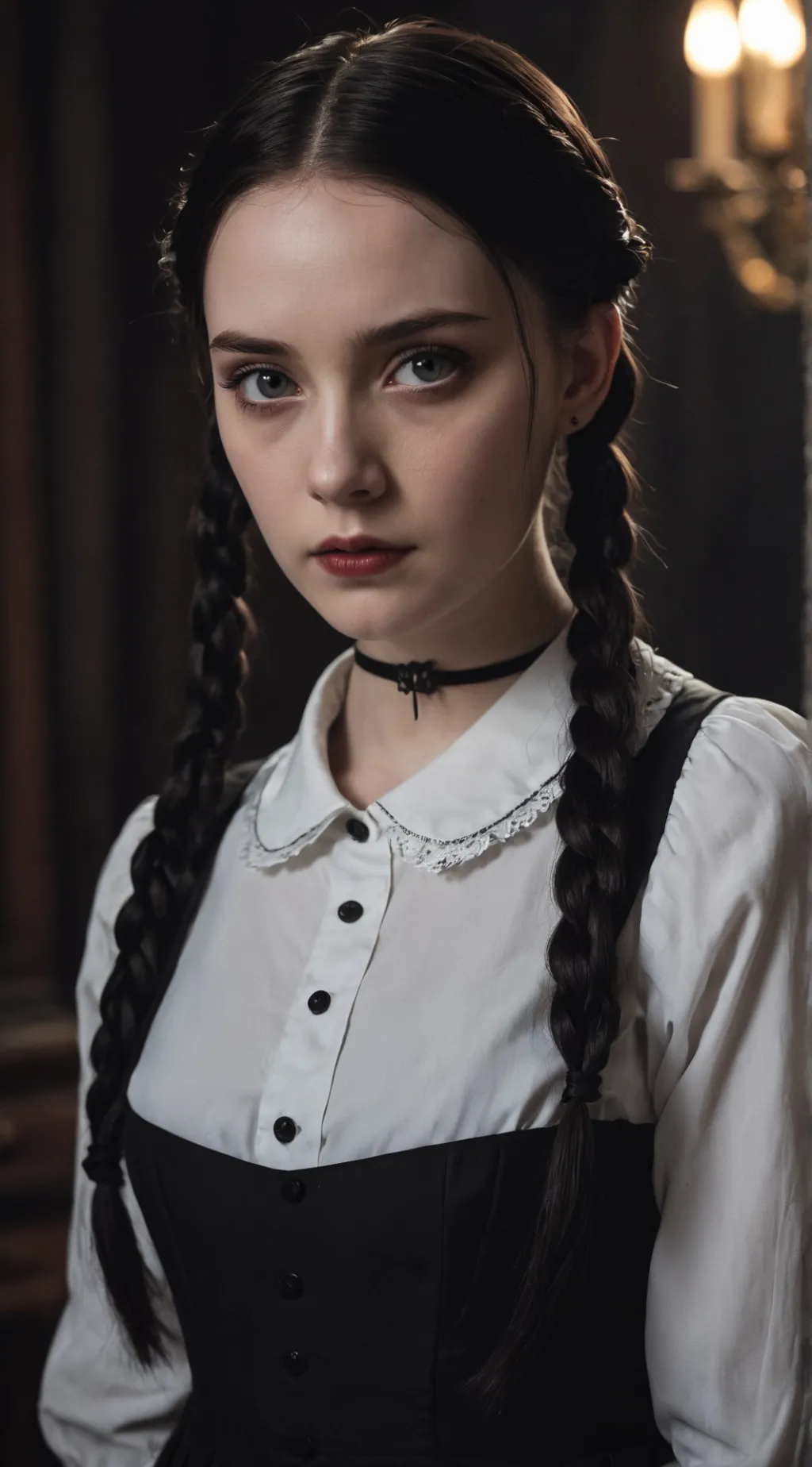 ai character: Wednesday Addams background