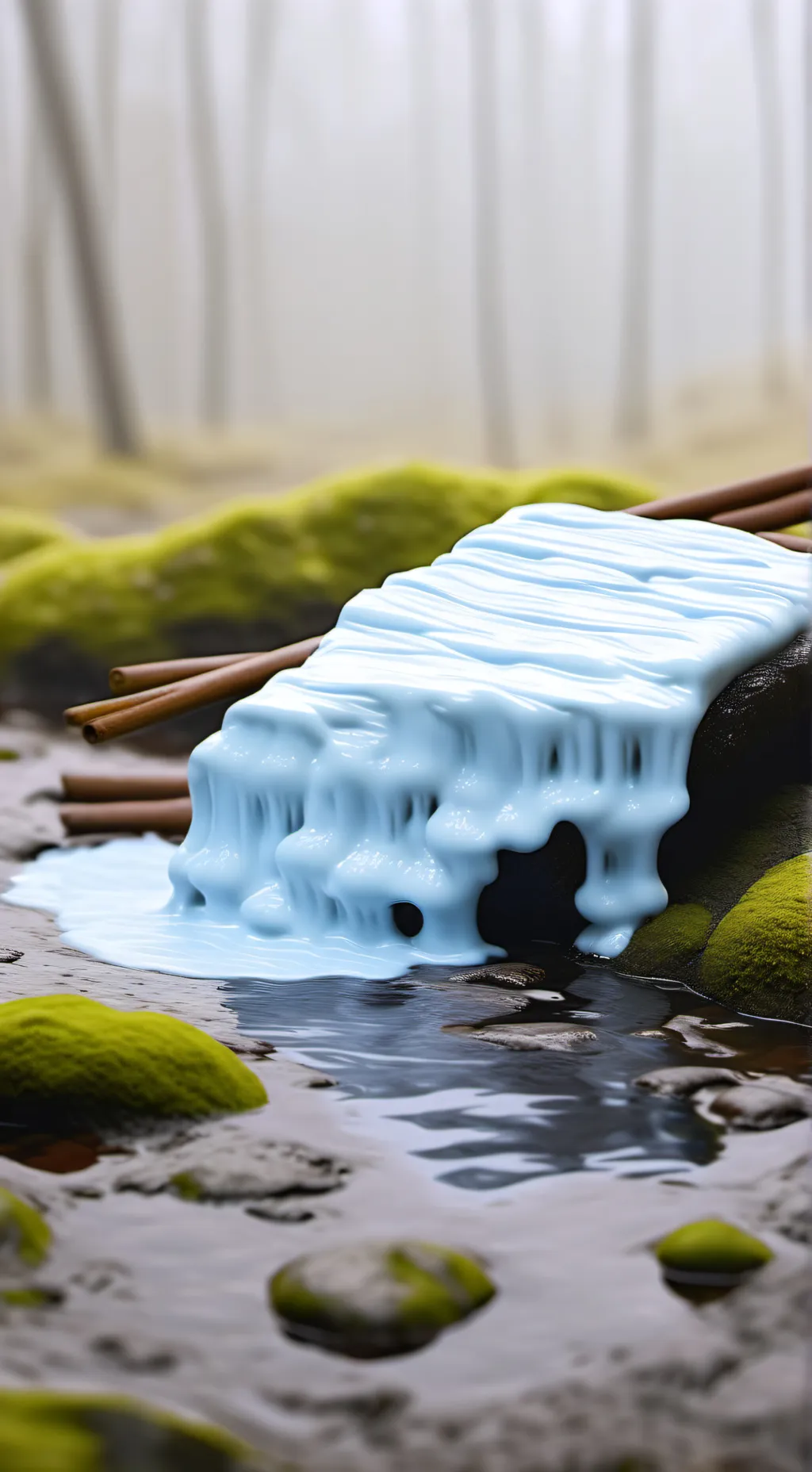 ai character: Mha make slime background