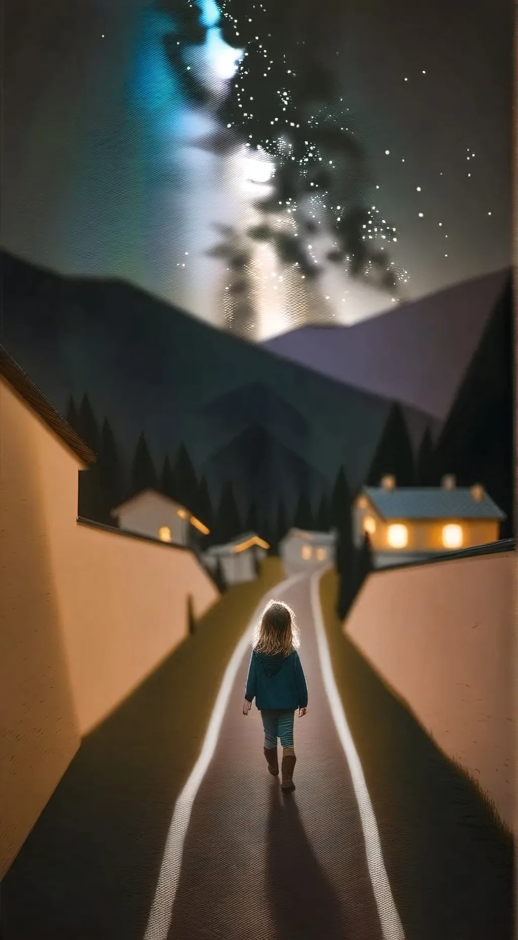 ai character: night time background
