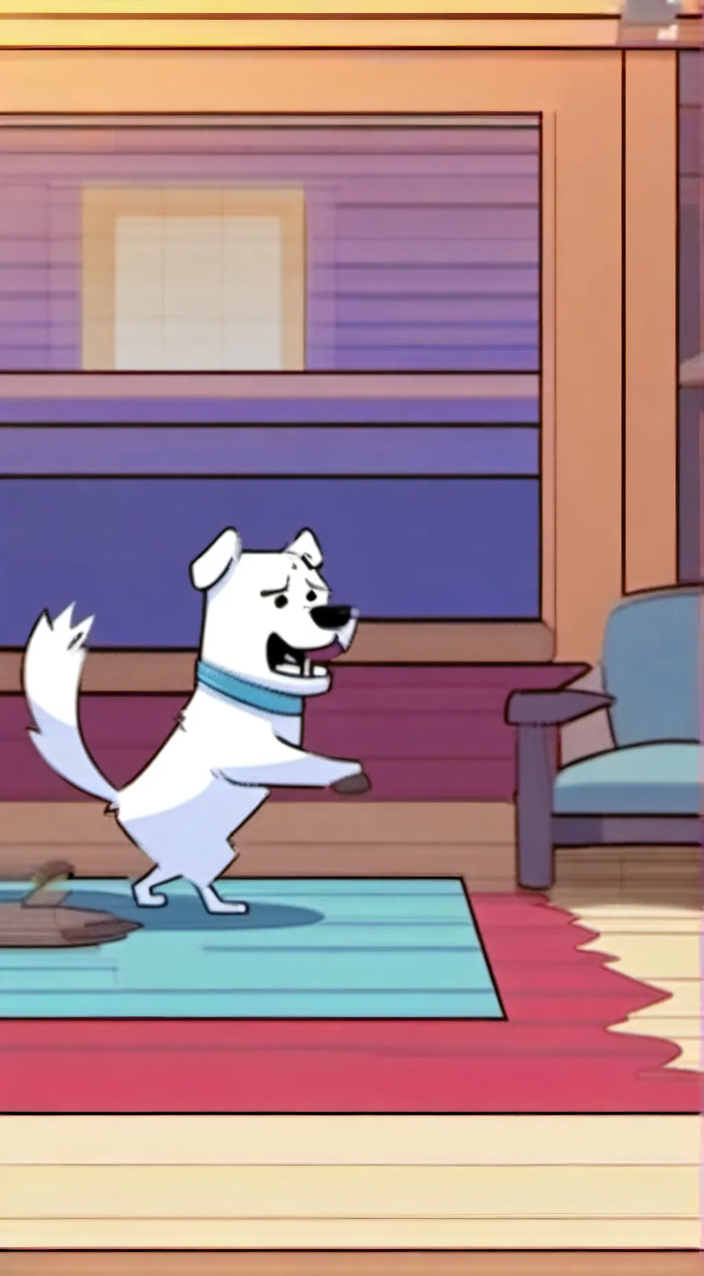 ai character: bluey background