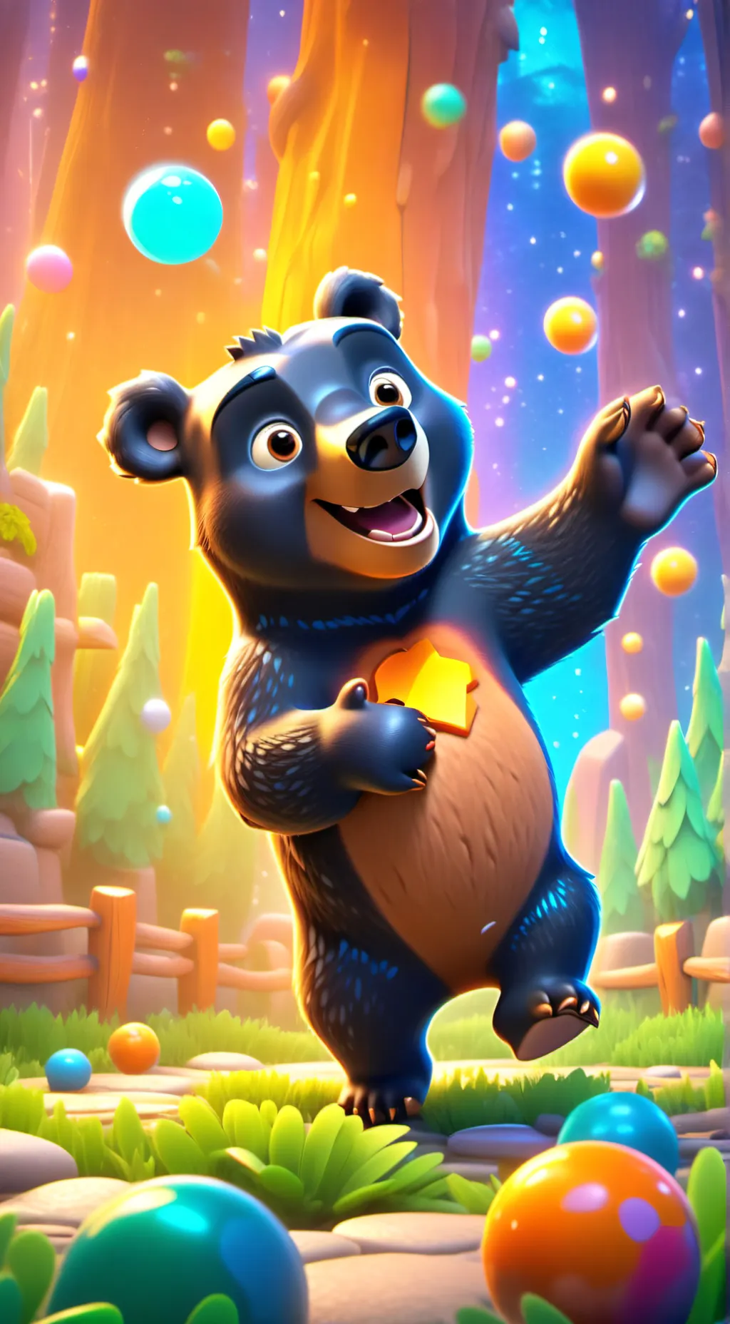 ai character: Evan the bear background