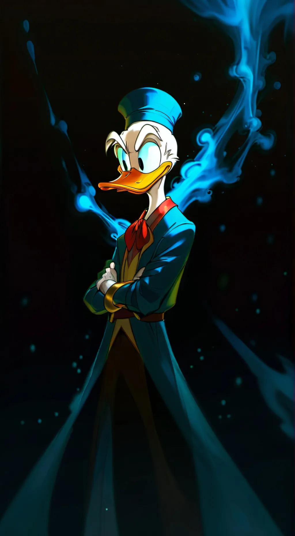 ai character: Donald Duck background