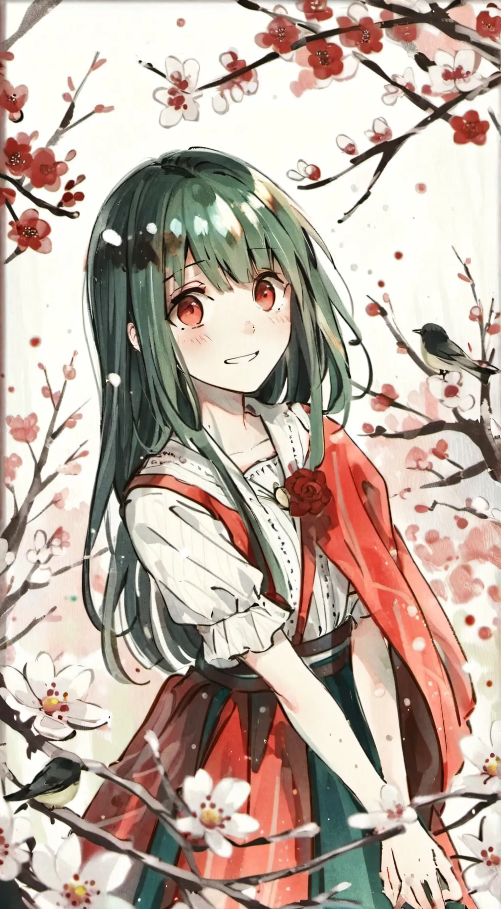 ai character: Tsuyu x Tokoyami background