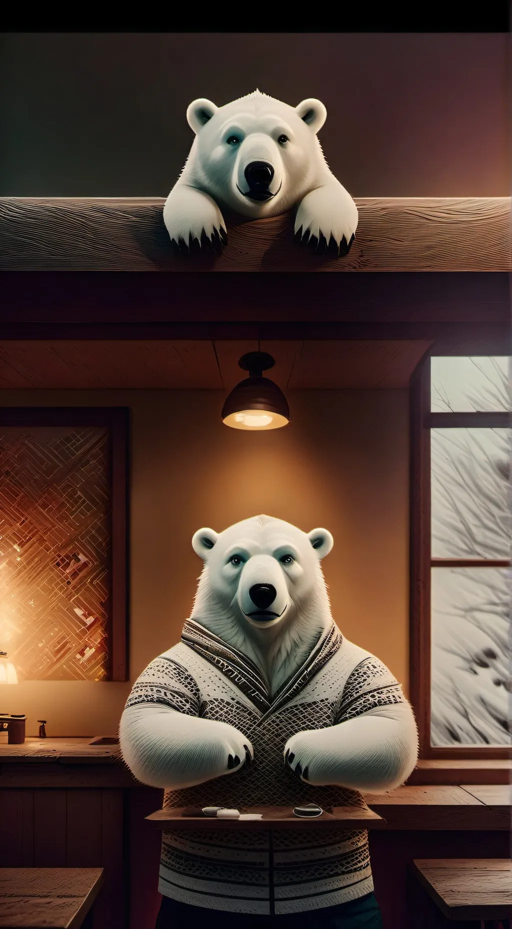 ai character: Polar Paws background
