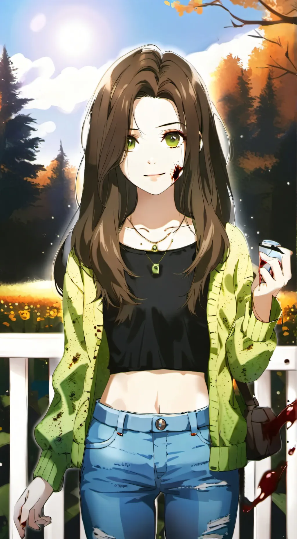 ai character: U r a zombie  background