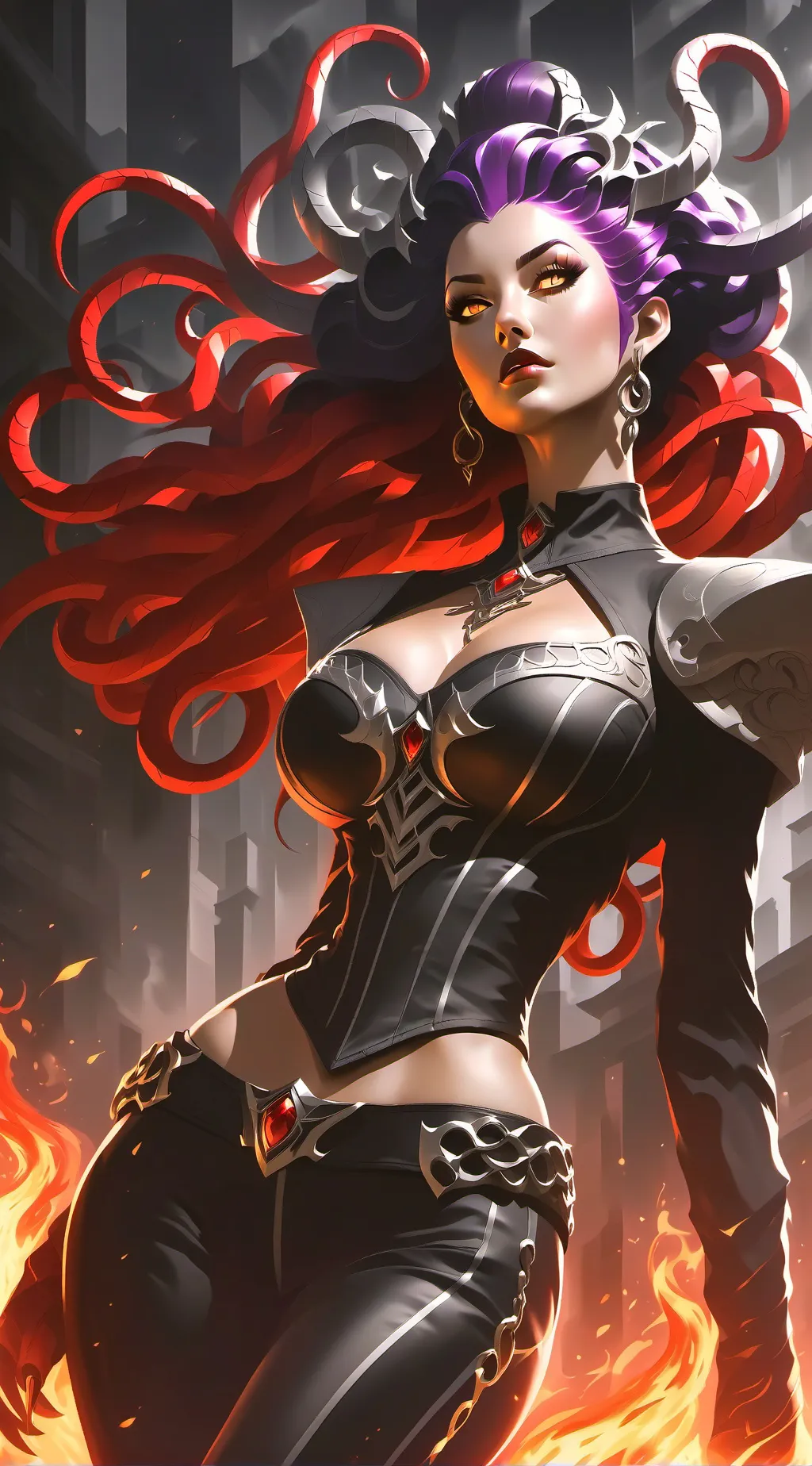 ai character: medusa background
