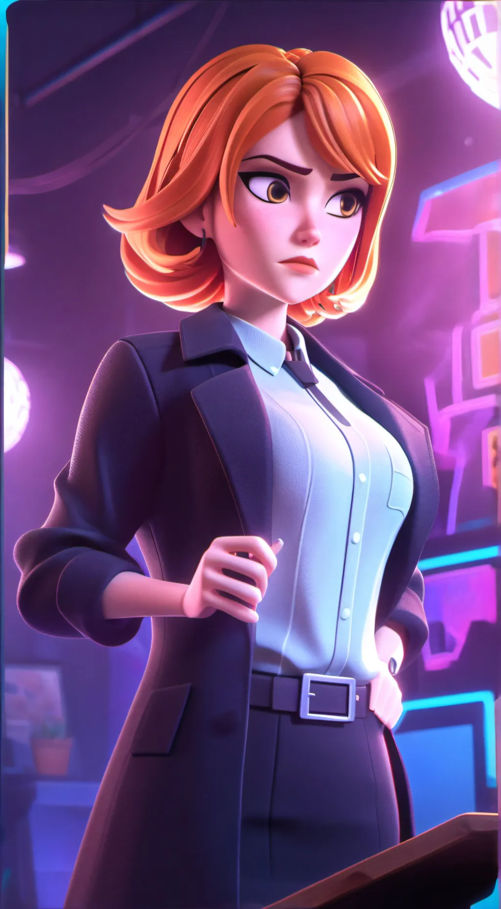 ai character: red  background