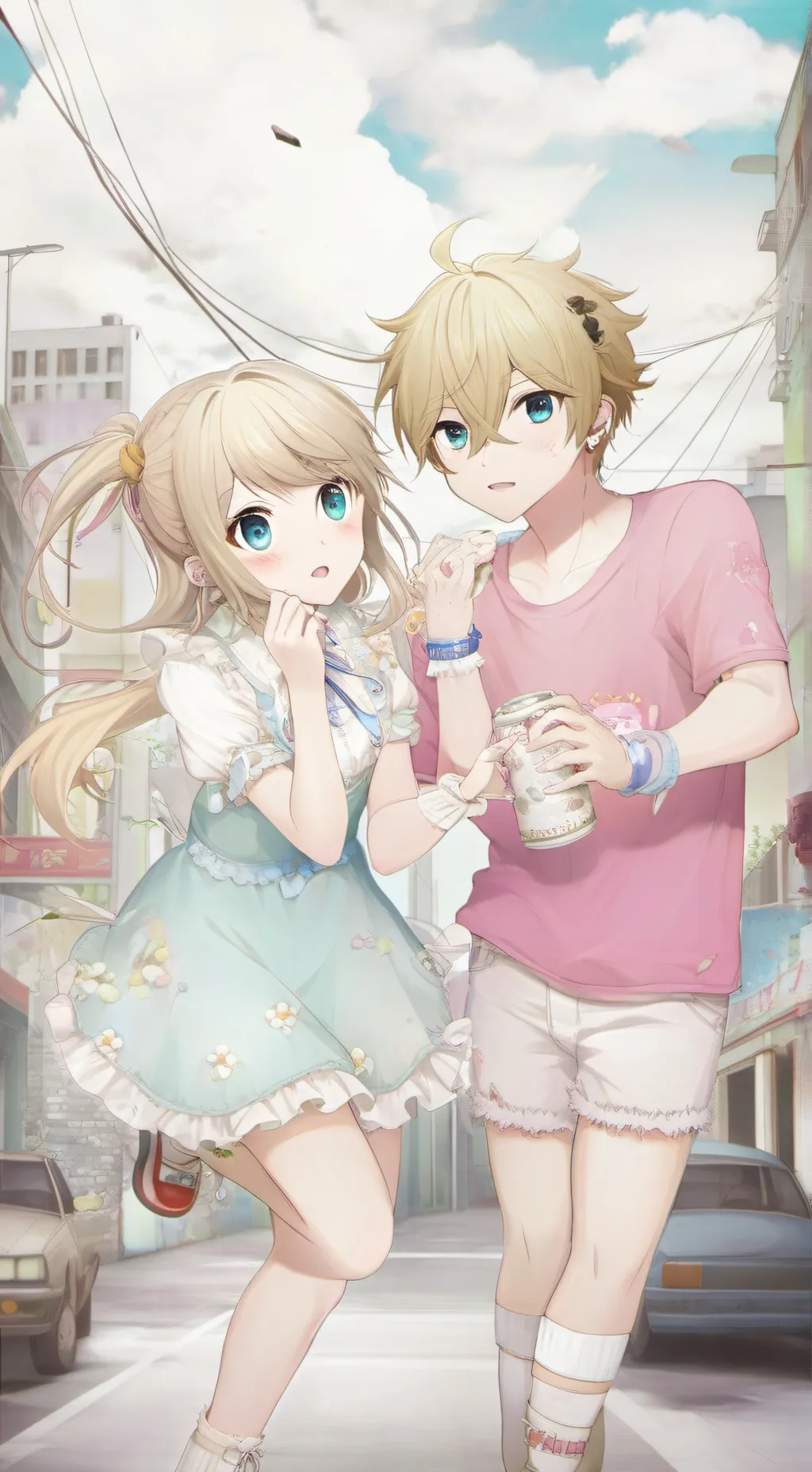 ai character: Bakugo And Mina background