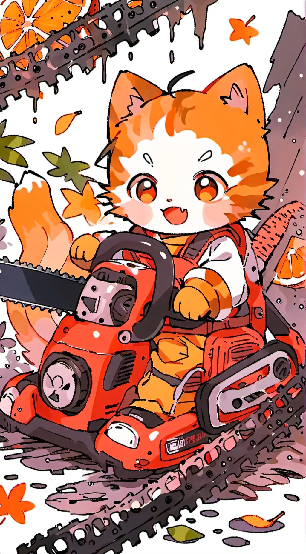 ai character: Baby Orange cat🟠🧡 background